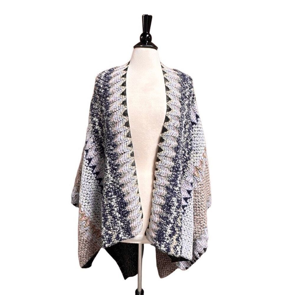 Shiraleah Women’s Multi Knit Cape Poncho One Size New